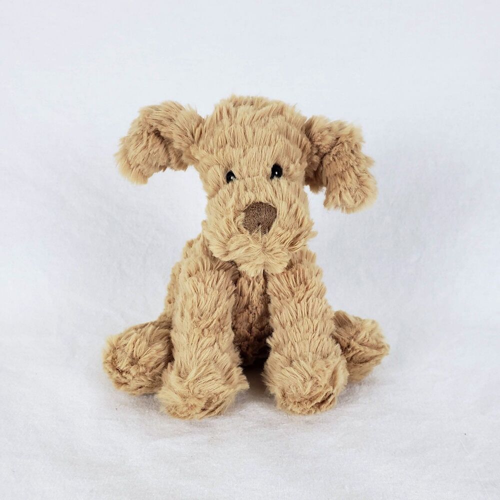 Jellycat Fuddlewuddle Puppy Stuffed Animal 7" Brown Sitting Soft